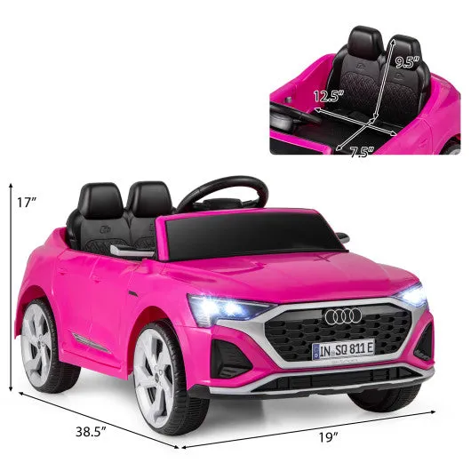 12V Kids Ride on Car Licensed Audi SQ8 With Remote Control and 3 Speeds-Pink