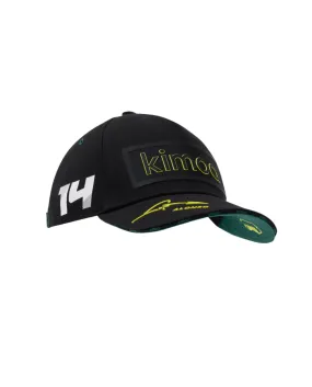 Aston Martin F1 Kimoa Fernando Alonso Patch Hat- Black/Lime