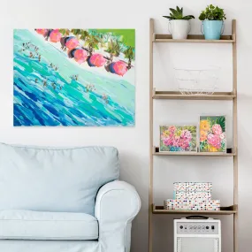 Beach Plane Canvas Wall Art