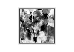 Black and White Abstract Watercolour | Canvas Wall Art Print