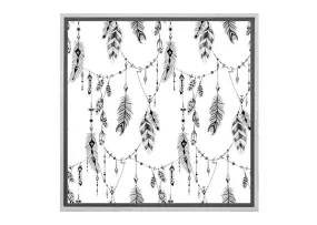 Black Boho Feathers 2 | Canvas Wall Art Print