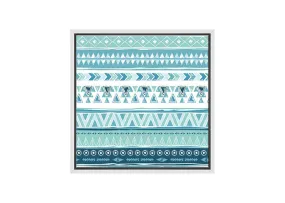 Blue Aztec Pattern | Canvas Wall Art Print