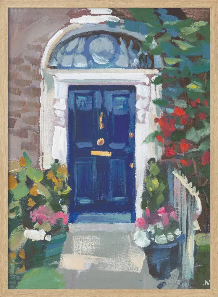 Blue Door - Stretched Canvas, Poster or Fine Art Print