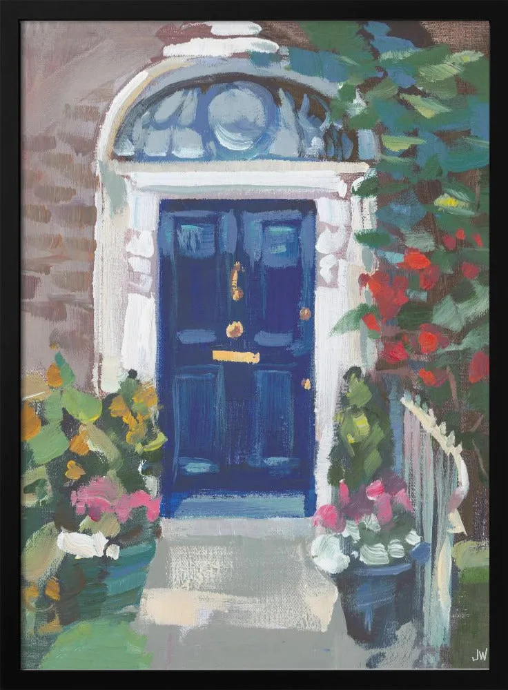 Blue Door - Stretched Canvas, Poster or Fine Art Print