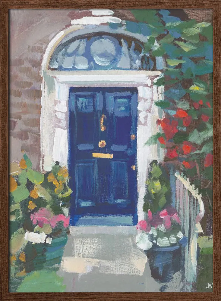 Blue Door - Stretched Canvas, Poster or Fine Art Print