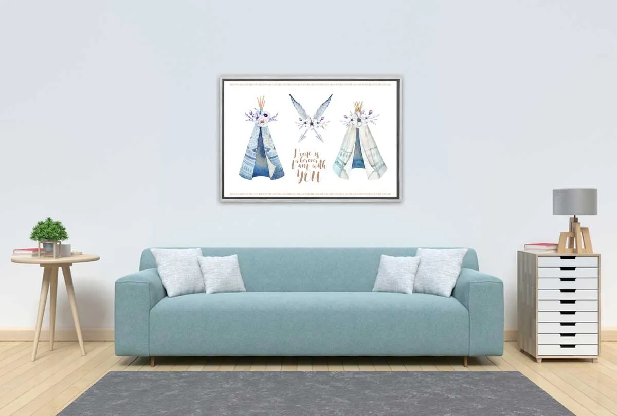 Boho Tribal Teepee | Canvas Wall Art Print