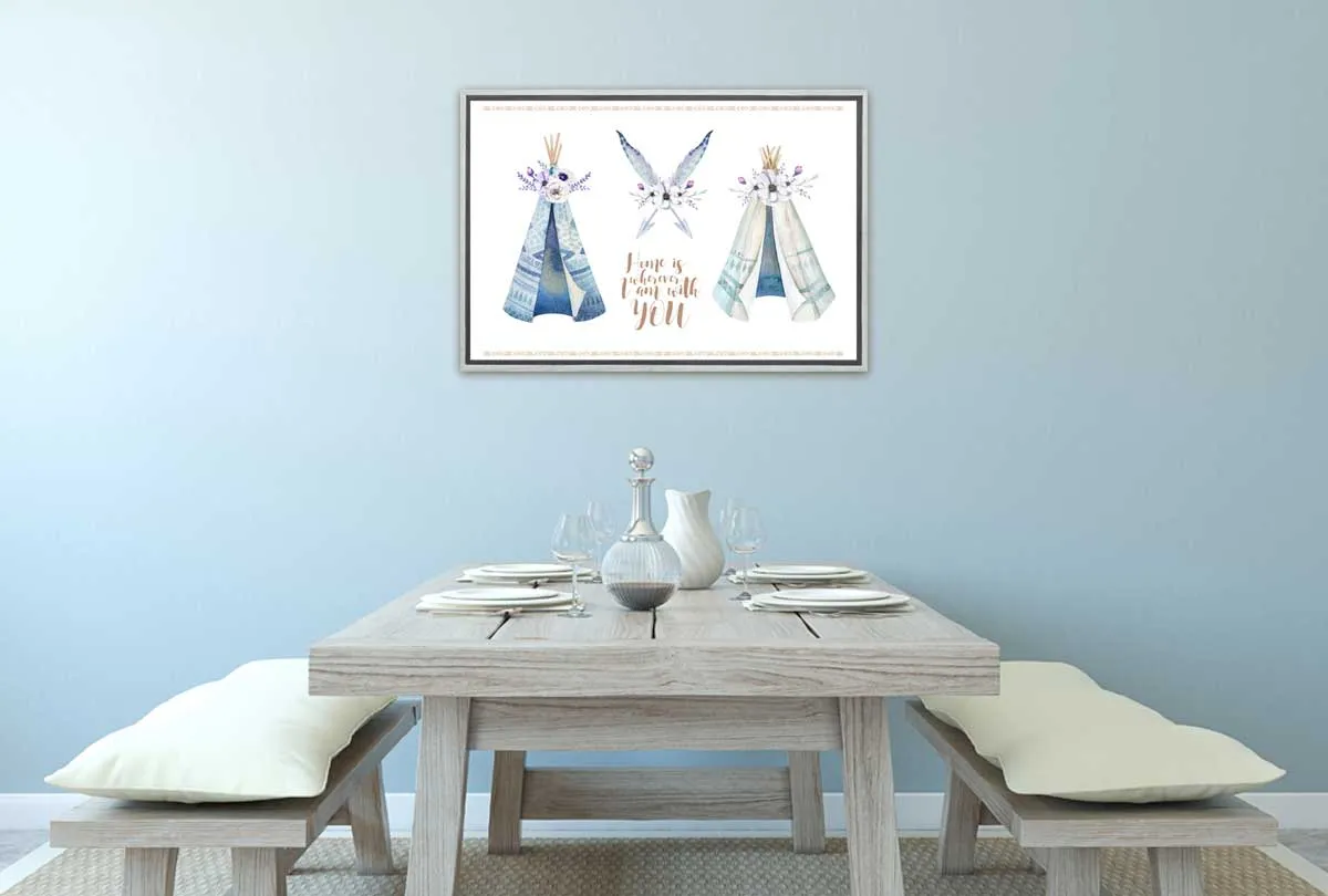 Boho Tribal Teepee | Canvas Wall Art Print