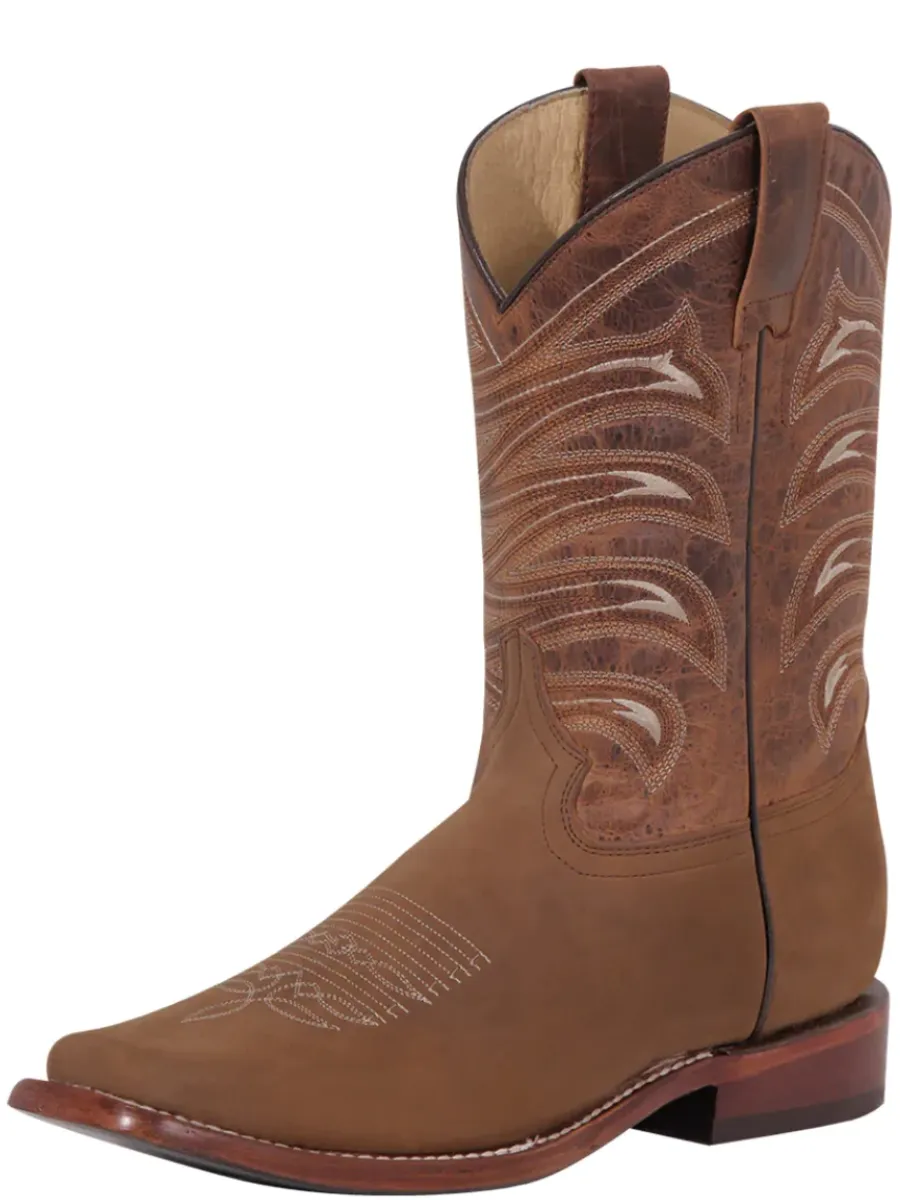 Botas Vaqueras Rodeo Clasicas de Piel Genuina para Hombre 'El General' - ID: 42993