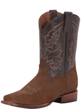 Botas Vaqueras Rodeo Clasicas de Piel Genuina para Hombre 'El General' - ID: 43008