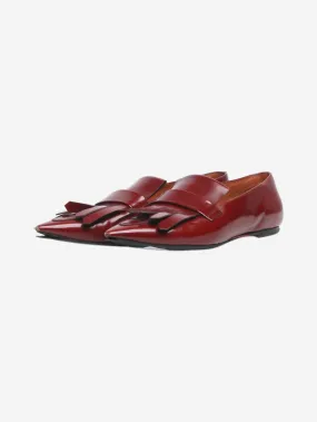 Burgundy tassel loafers - size EU 36