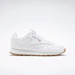 Classic Leather Shoes - Big Kids White/White