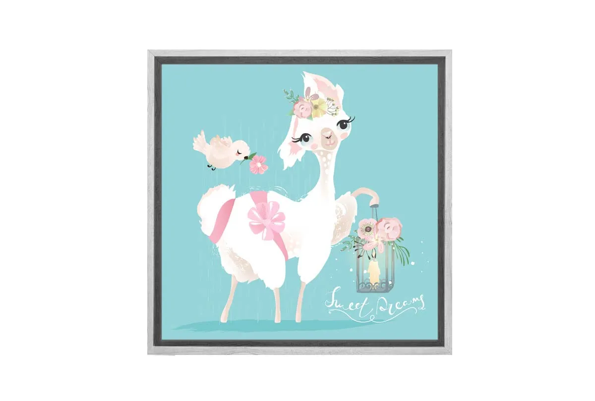 Cute Llama  | Canvas Wall Art Print