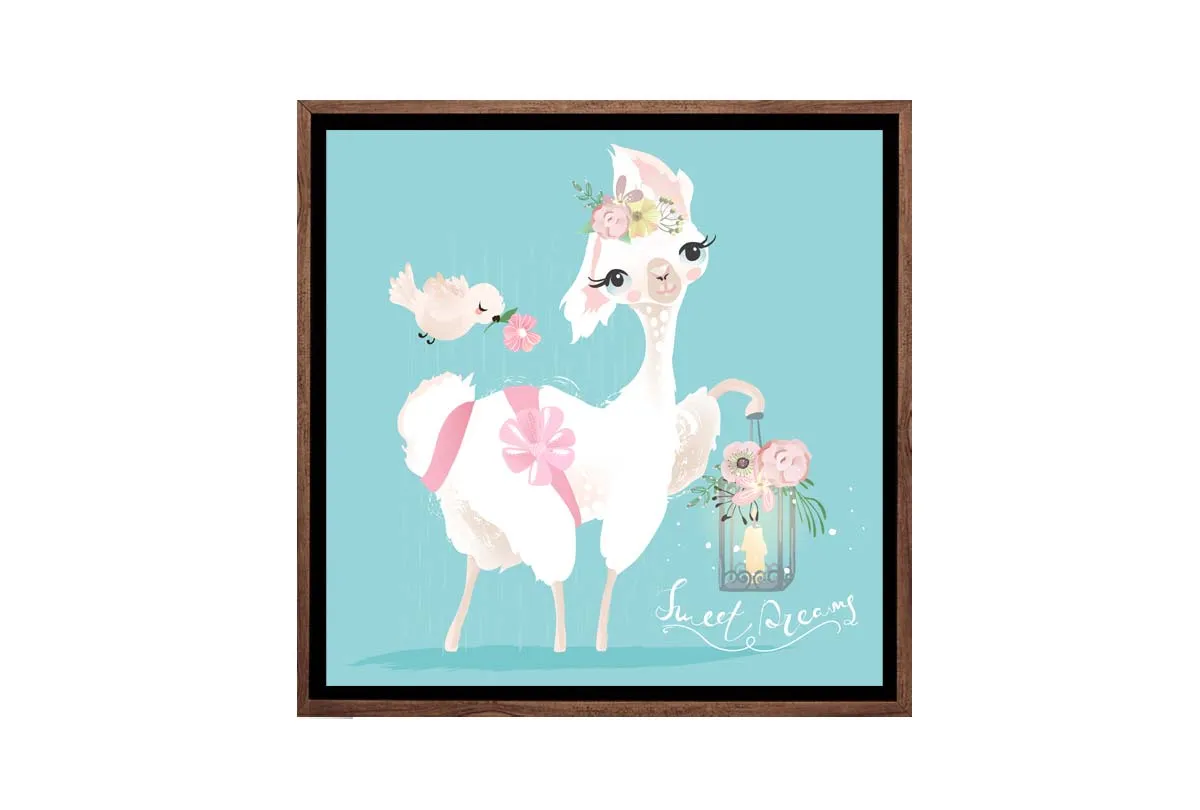 Cute Llama  | Canvas Wall Art Print