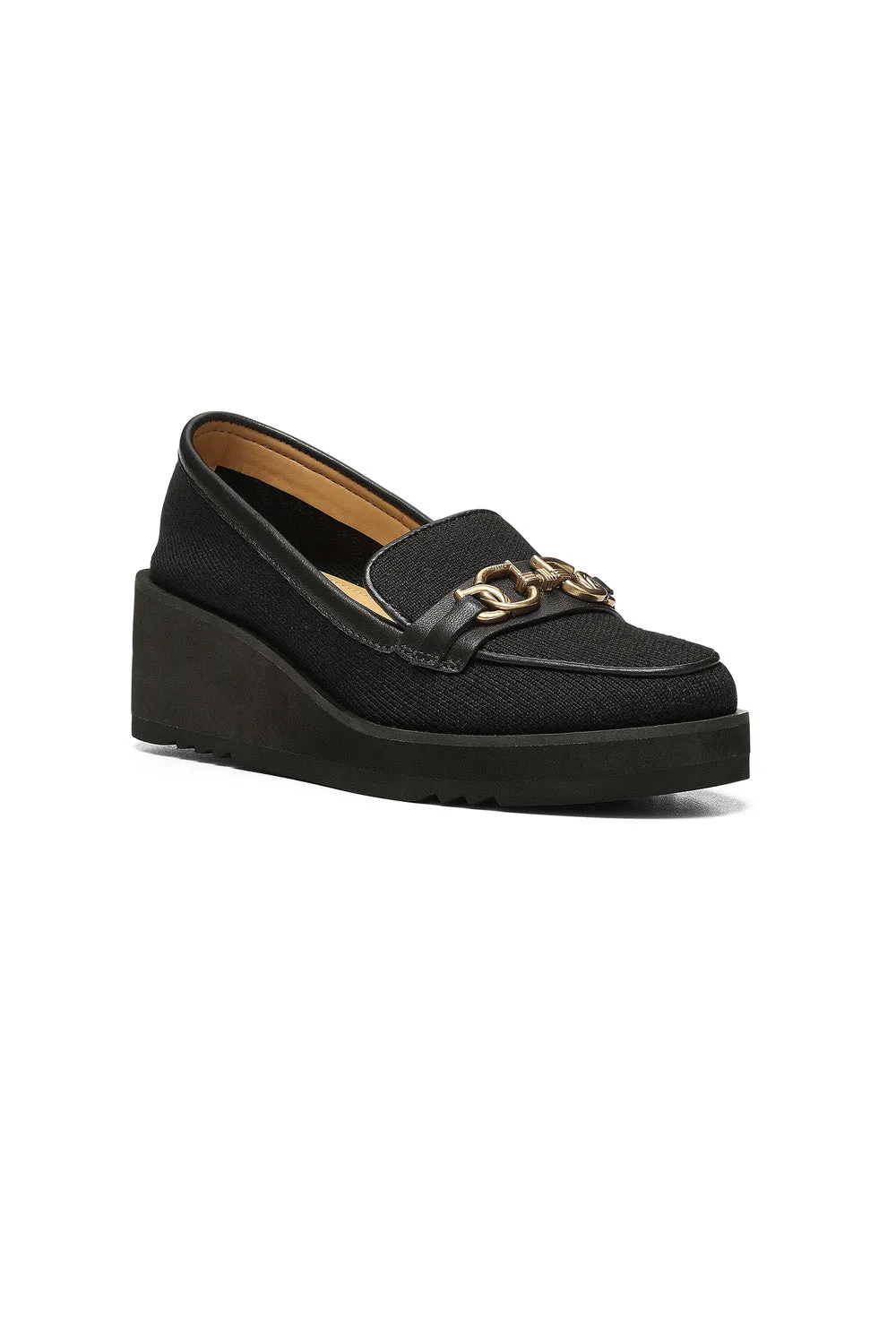 Edward Wedge Loafers - Black