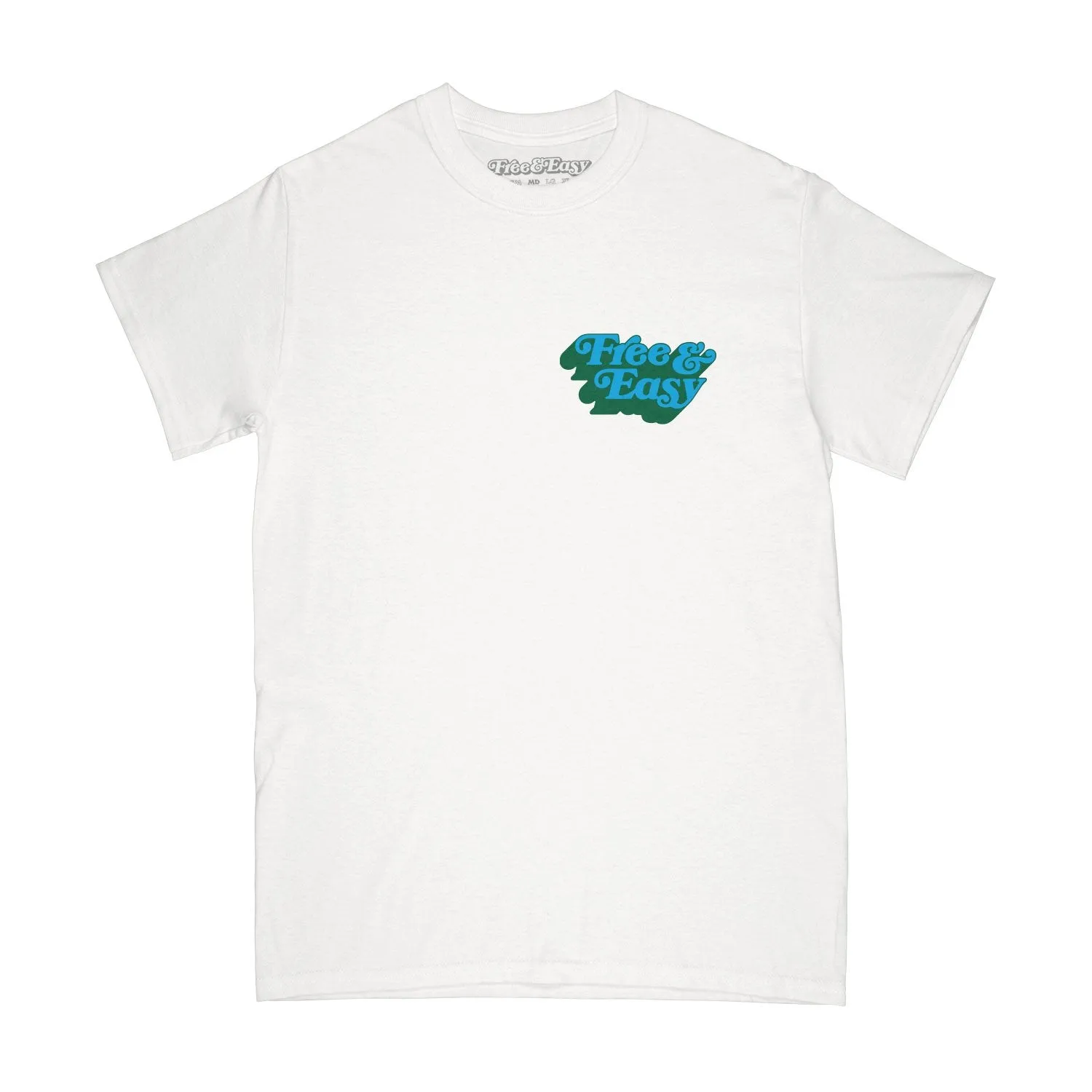 Free and Easy Don't Trip Malibu Drop Shadow White T-Shirt