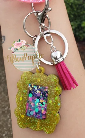 Friends floating glitter keychain shaker