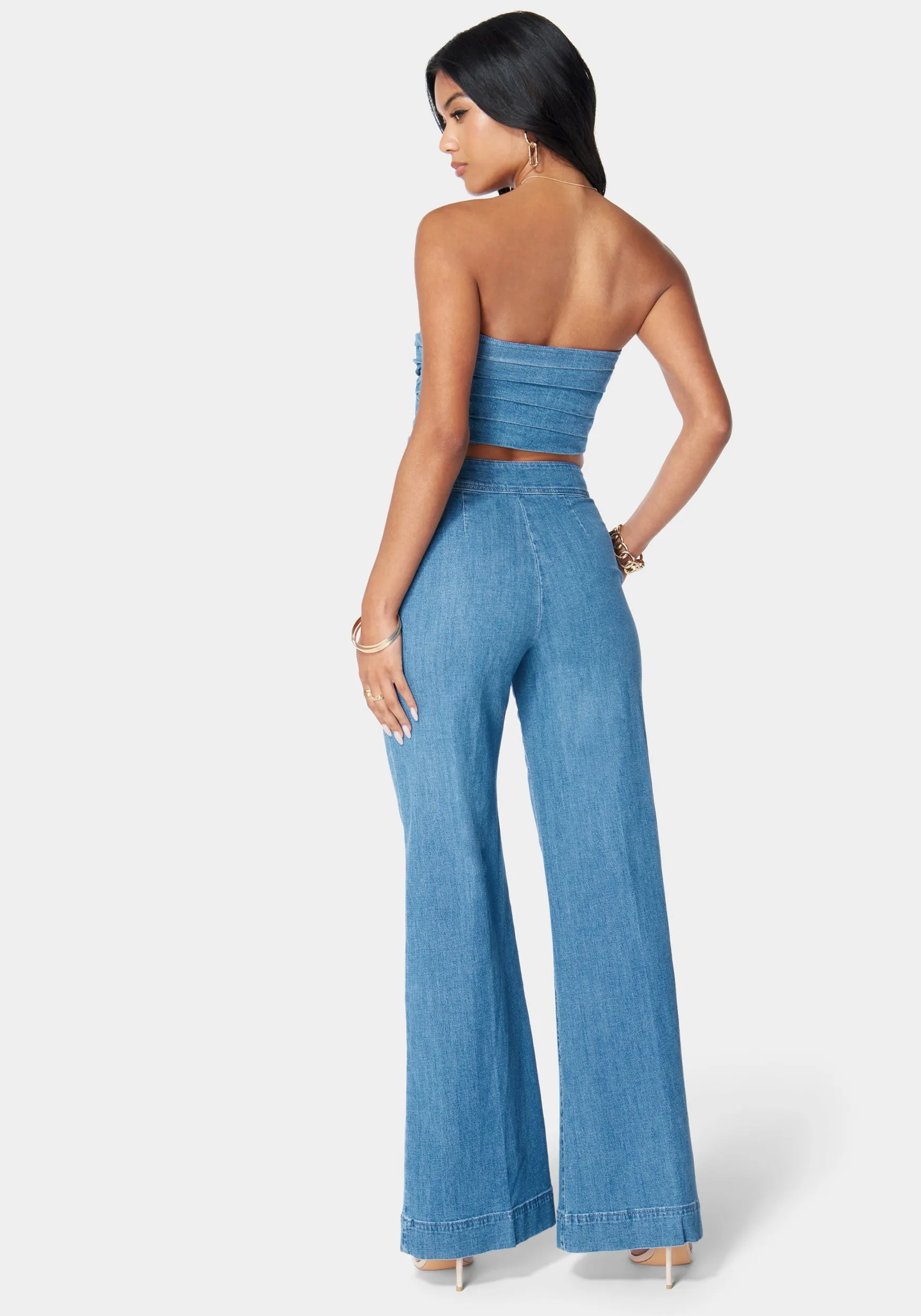 High Waist Wide Leg Denim Pant