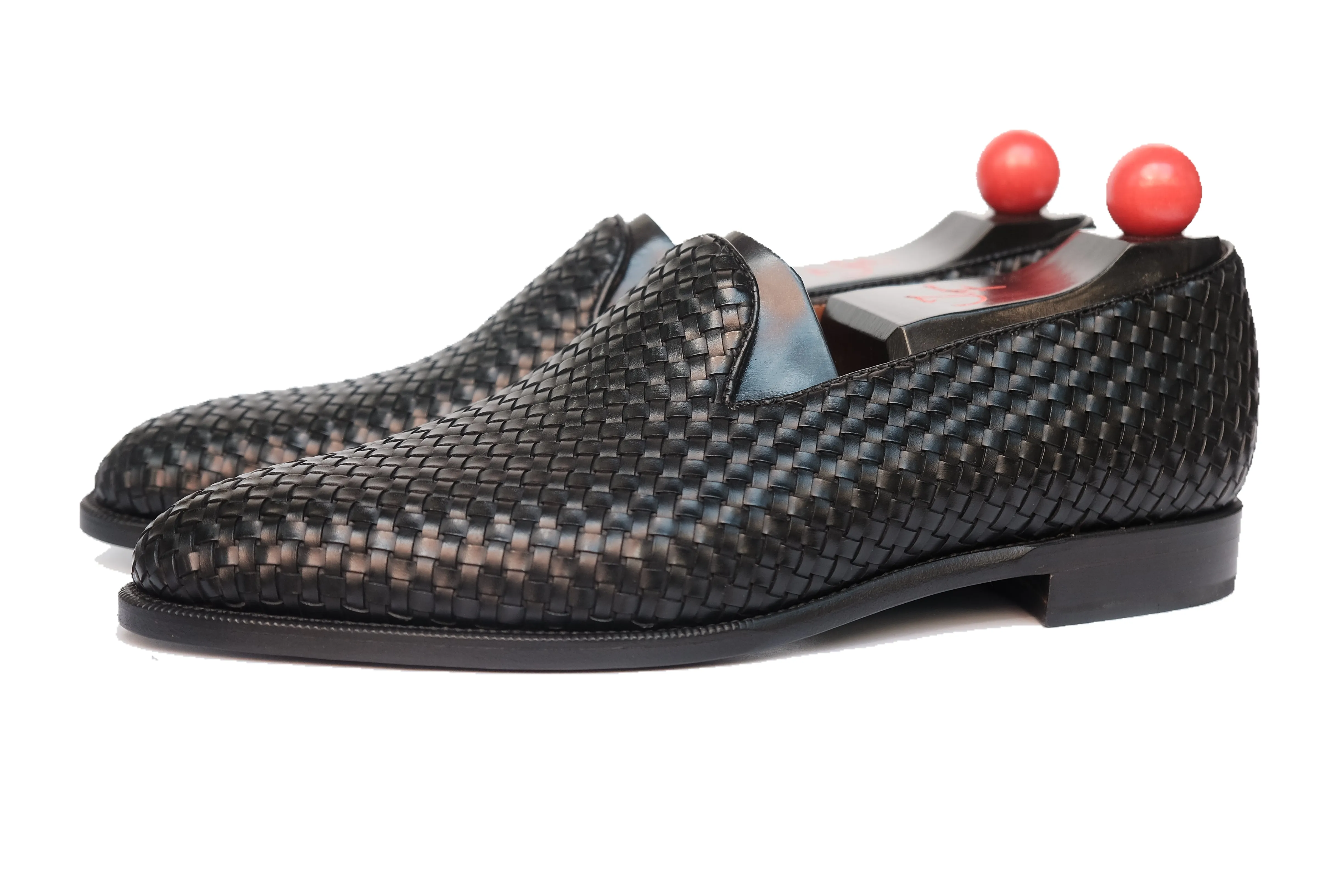 Laurelhurst II - MTO - Braided Black Calf - TMG Last - Single Leather Sole