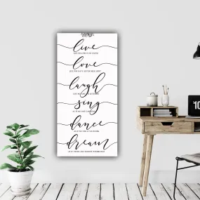 Live Love Laugh Farmhouse Wall Art on Canvas