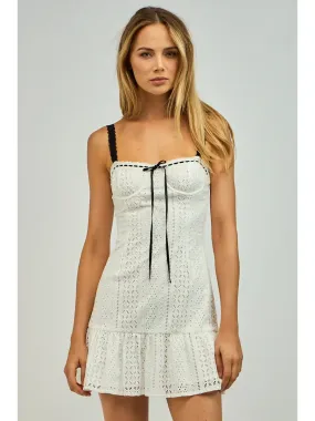 Make Believe Eyelet Mini Dress