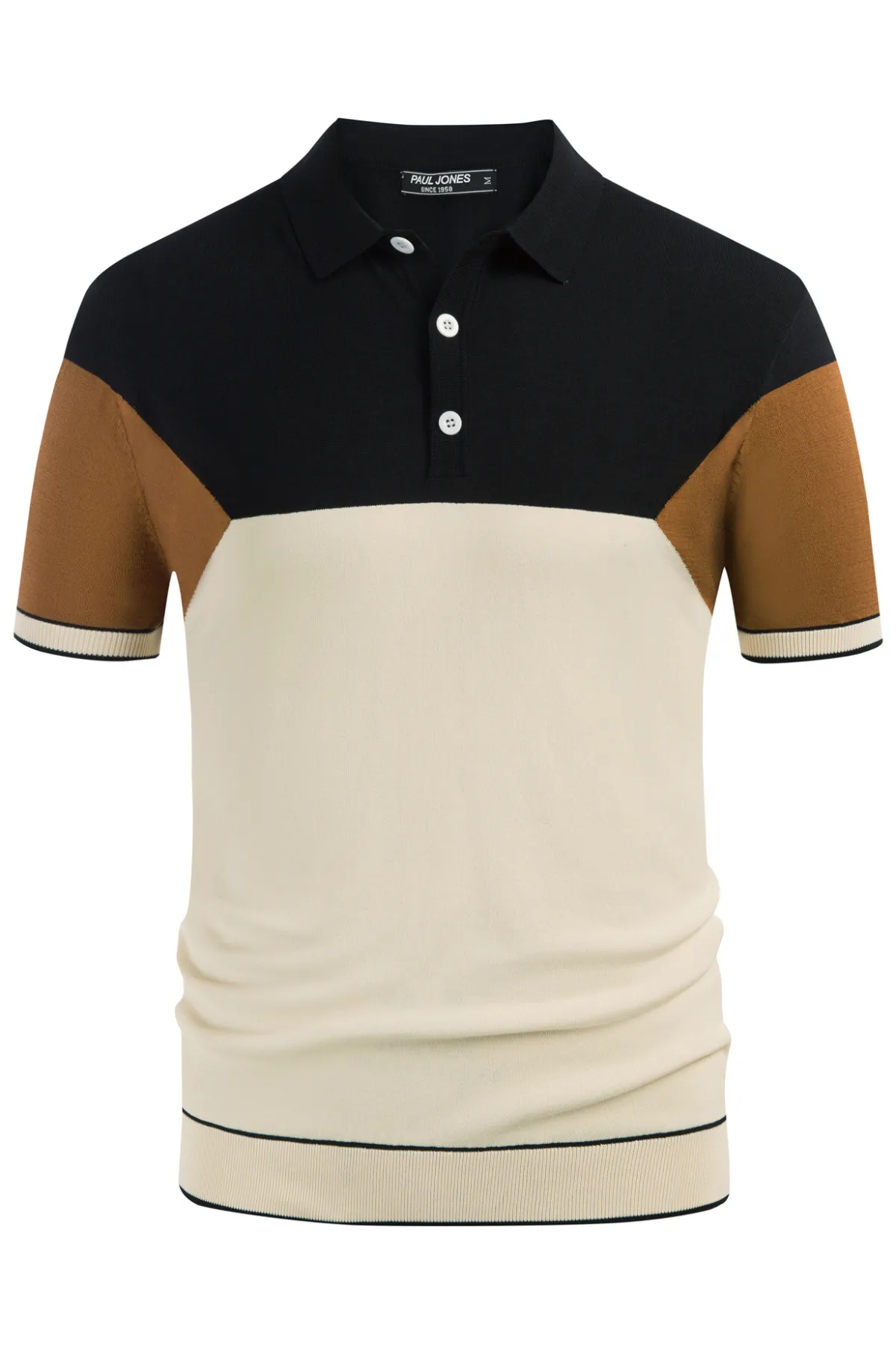 Mens Knitting Stretch Golf Polo Shirts Lightweight Tee Shirts