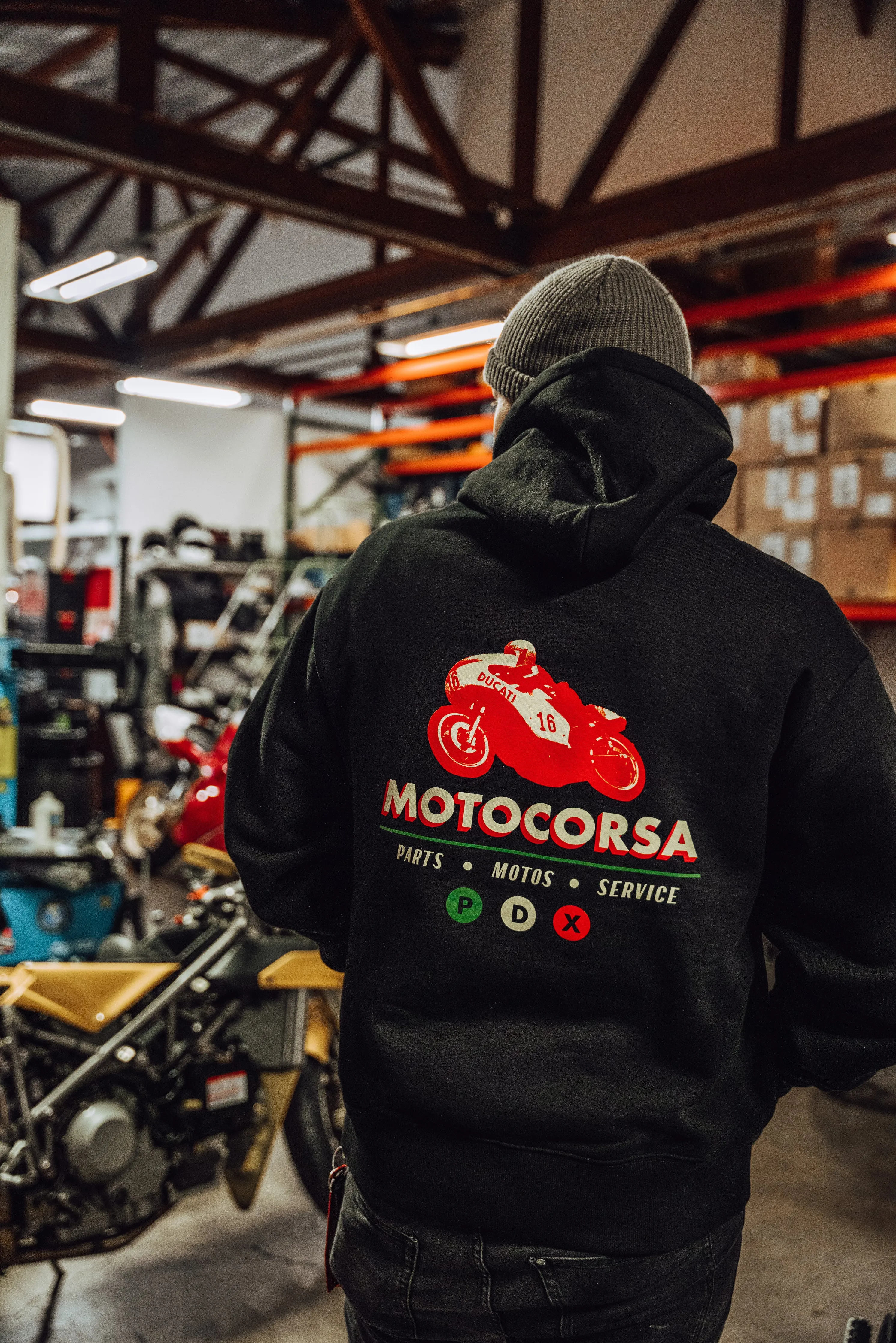 MotoCorsa Red Paul Heavyweight Hoodie