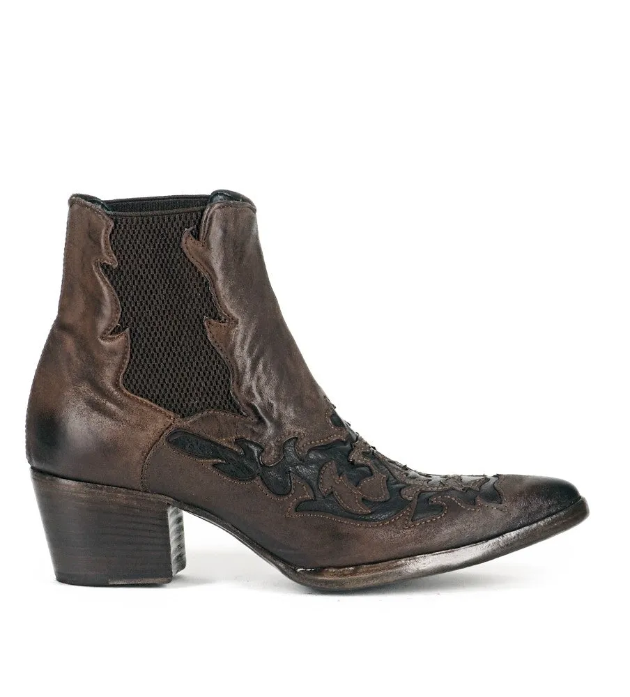 URSULA 46036<br>Dark brown texan inspired ankle boots