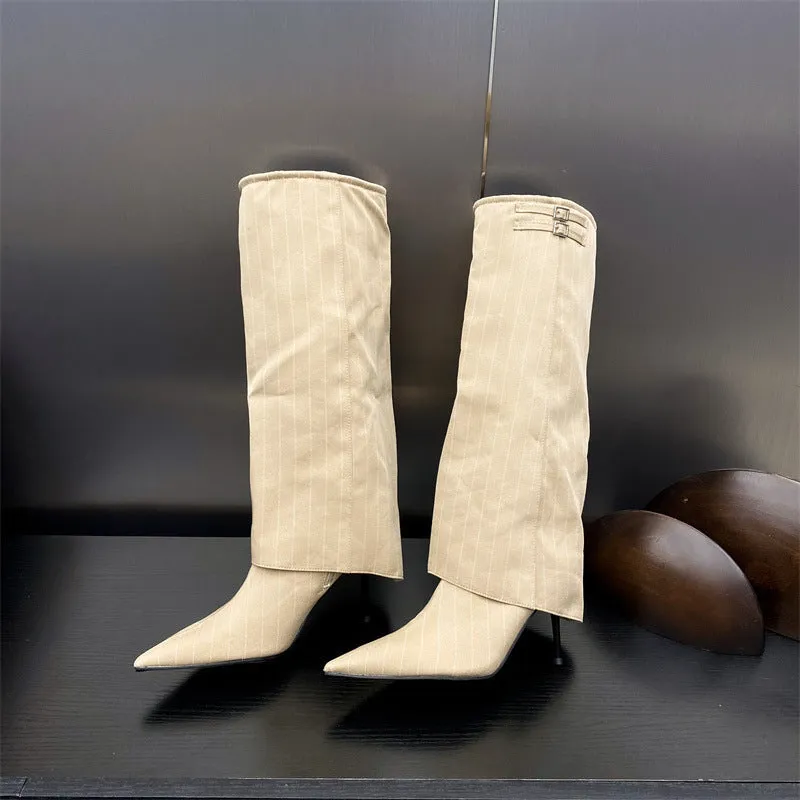 Wenkouban 2000s fashion 2024 Autumn and Winter New Style Pantyhose Boots Knight Boots Knee Boots