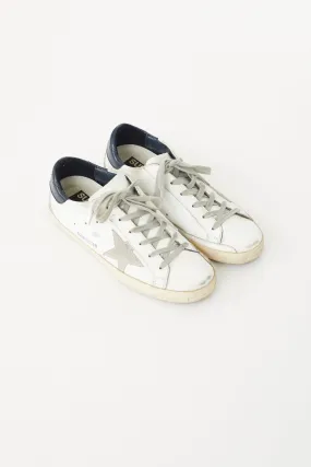 White & Navy Superstar Sneaker