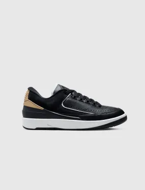 WOMENS AIR JORDAN 2 LOW "BLACK/ VARSITY RED"